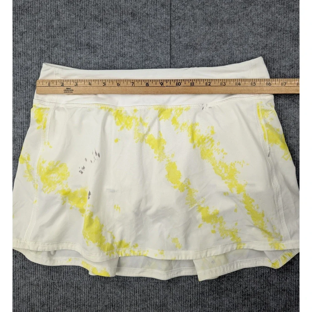 Lululemon Pace Rival Skirt Womens 8 Tall Electric Lemon Skort Athleisure Tennis
